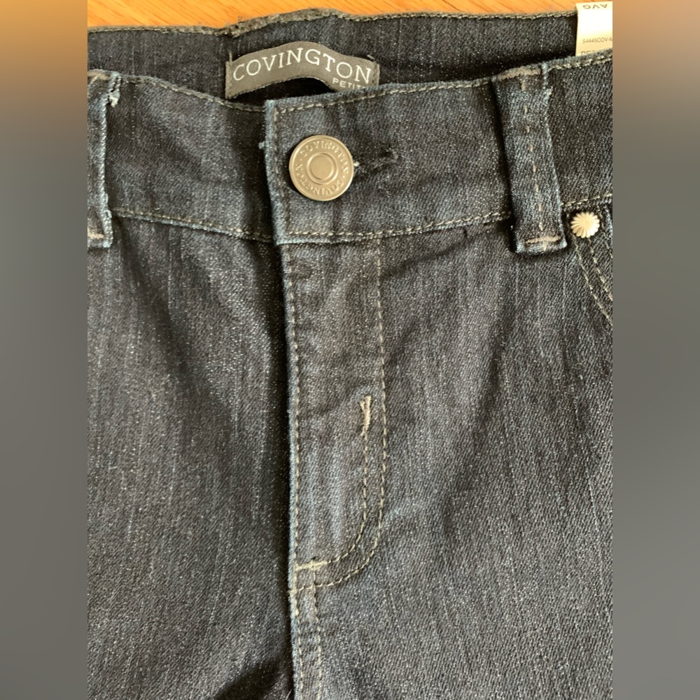 NWT Covington Petite Dark Wash Jeans ~ Slim Straight Fit~ Size 10P - Picture 10 of 11
